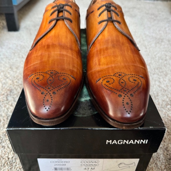 MAGNANNI  “CORDERO” MEDALLION-TOE OXFORD LACE-UPS W/BRAIDED DETAIL main image 8